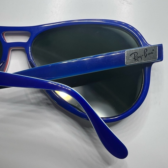 New Vintage B&L RayBan Vagabond G15 Red White Blue Aviator Sunglasses NOS - Picture 15 of 16